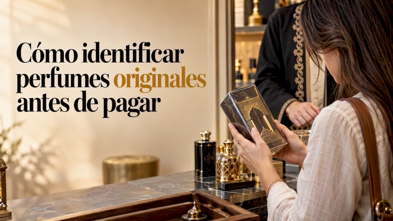 Cliente examinando una caja de perfume