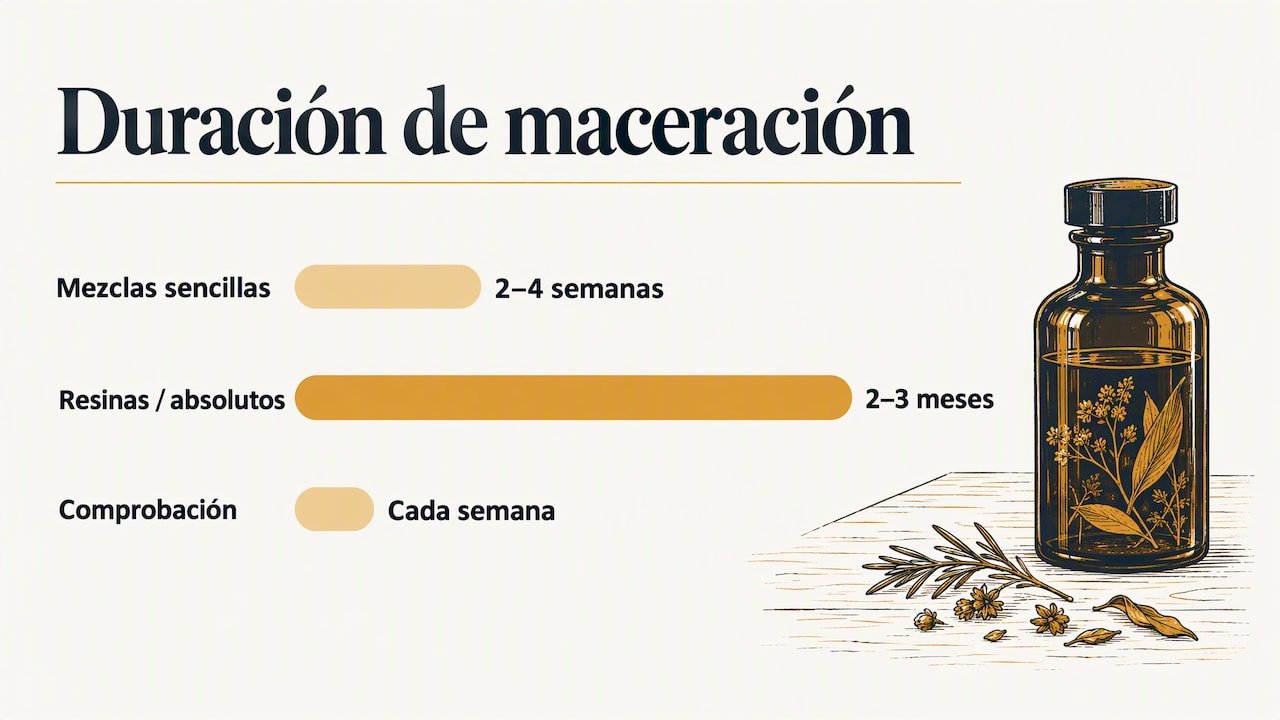 Cómo macerar un perfume en casa sin arruinarlo — overview diagram