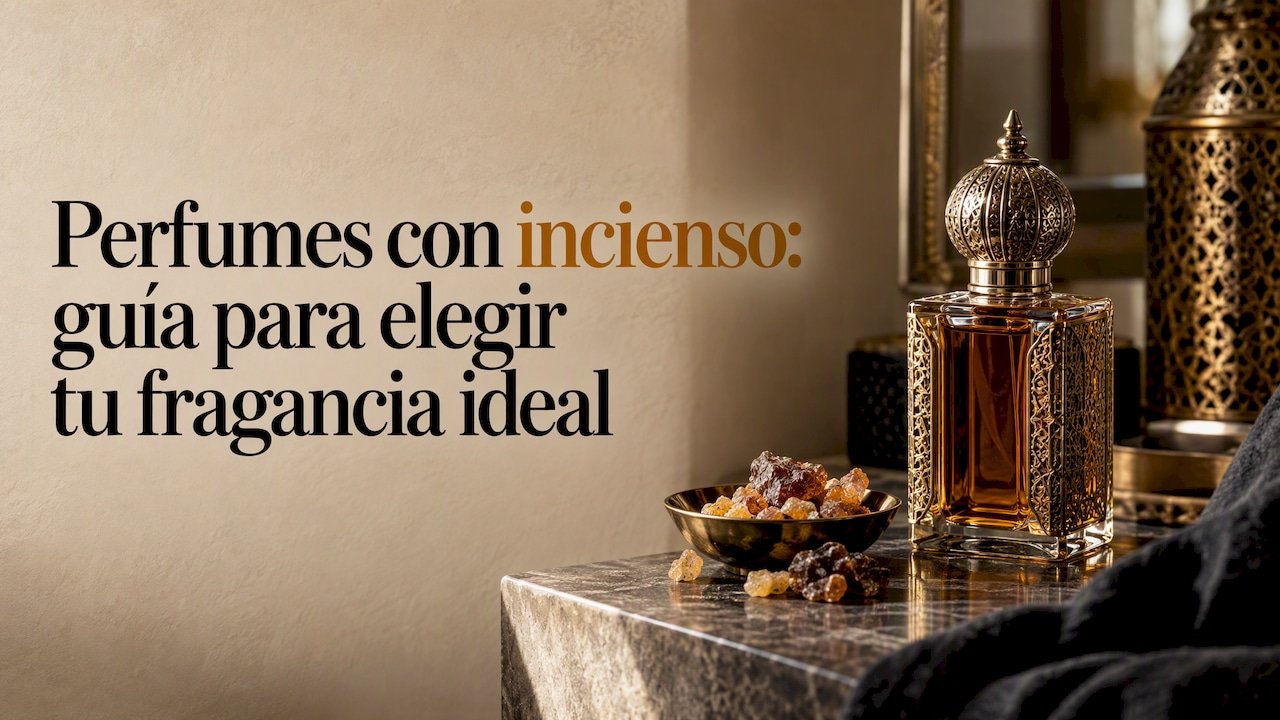 Perfume oriental con resina de incienso