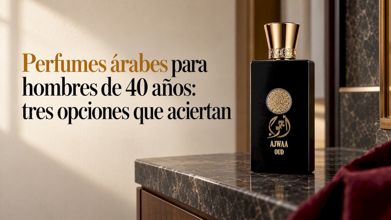 Frasco de perfume árabe en un vestidor elegante y discreto