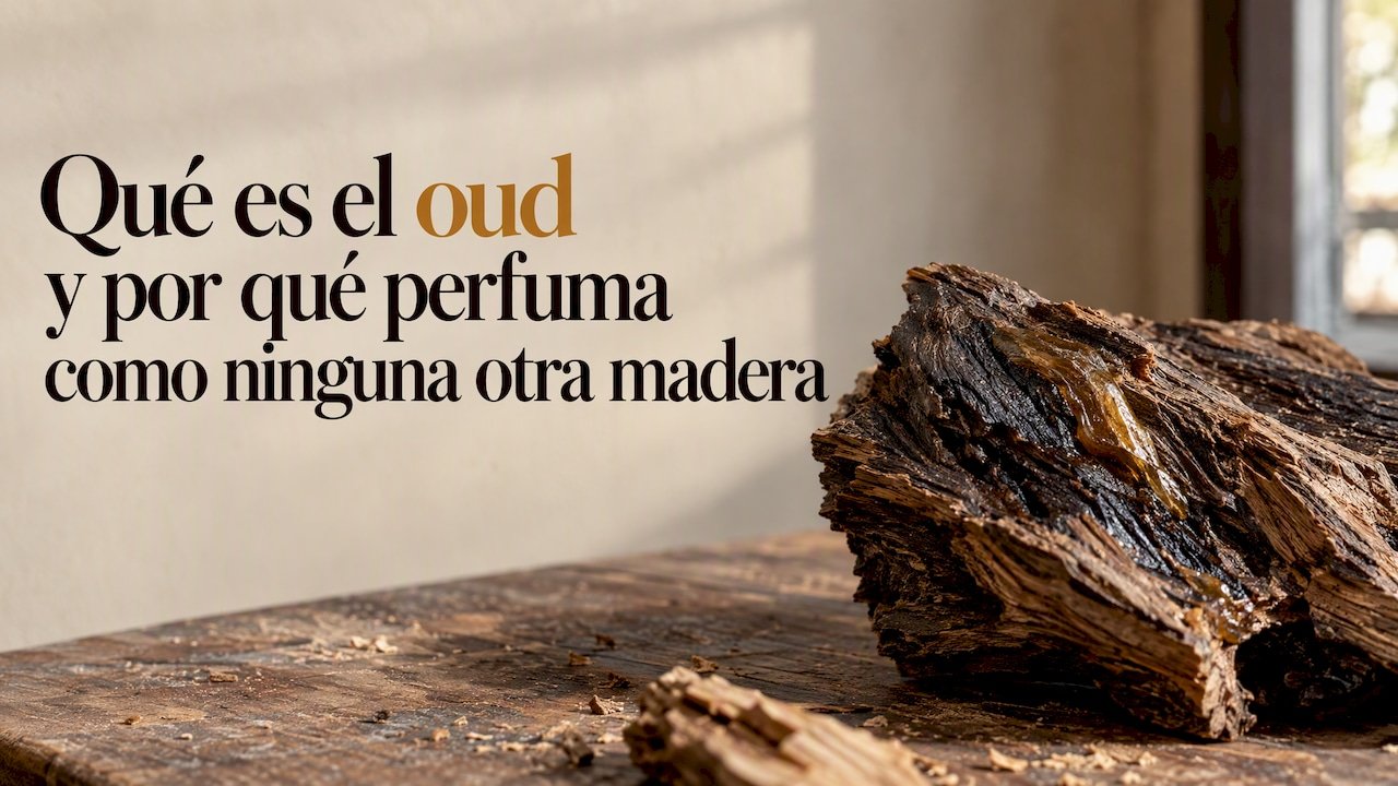 Madera de oud oscura con resina a la vista