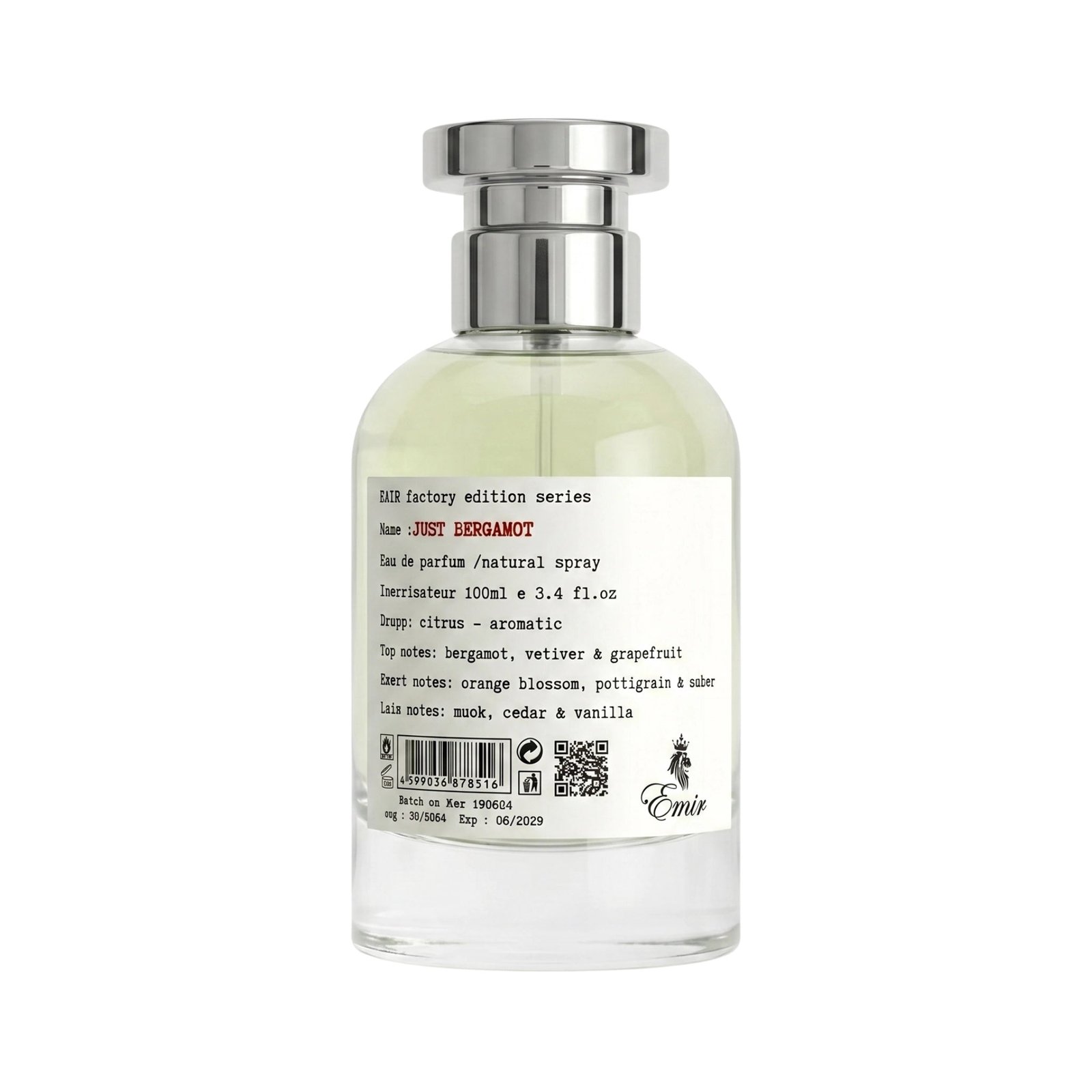Just_Bergamot_Factory_Edition_Emir_Eau_de_Parfum_Unisex.jpg Just Bergamot Factory Edition Emir Eau de Parfum 100ML - Imagen 1